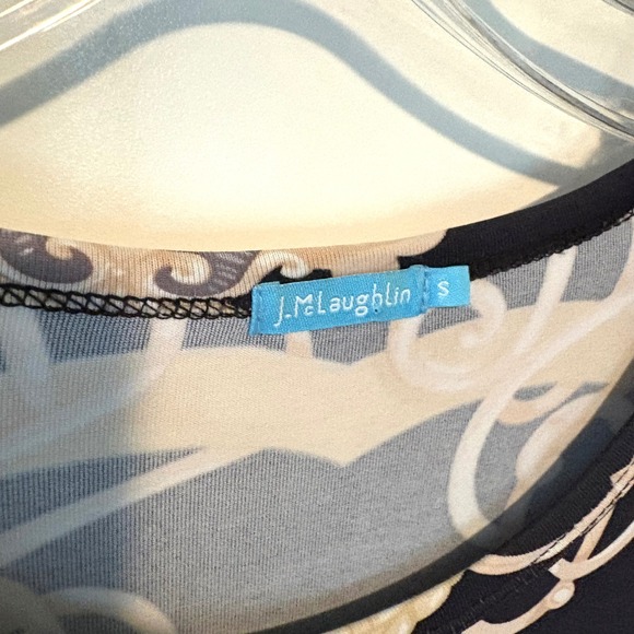 J. McLaughlin Women's Black Khaki Chain Print Catalina Cloth Top in Size S‎ - Picture 10 of 11